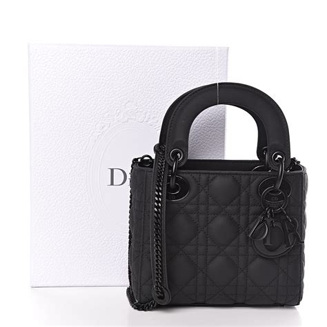 lady dior nano pouch black ultramatte cannage calfskin|CHRISTIAN DIOR Ultra Matte Calfskin Cannage Large Lady Dior .